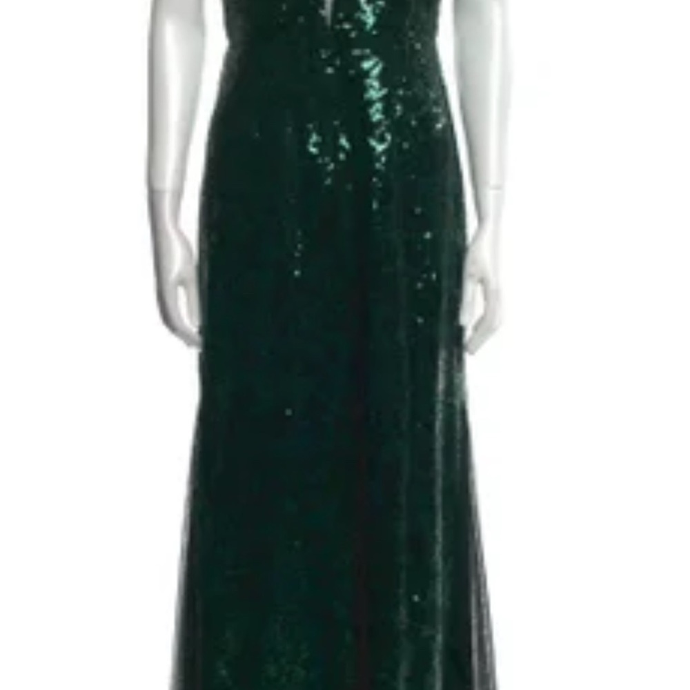 BCBG Max Azria Green Sequin Gown